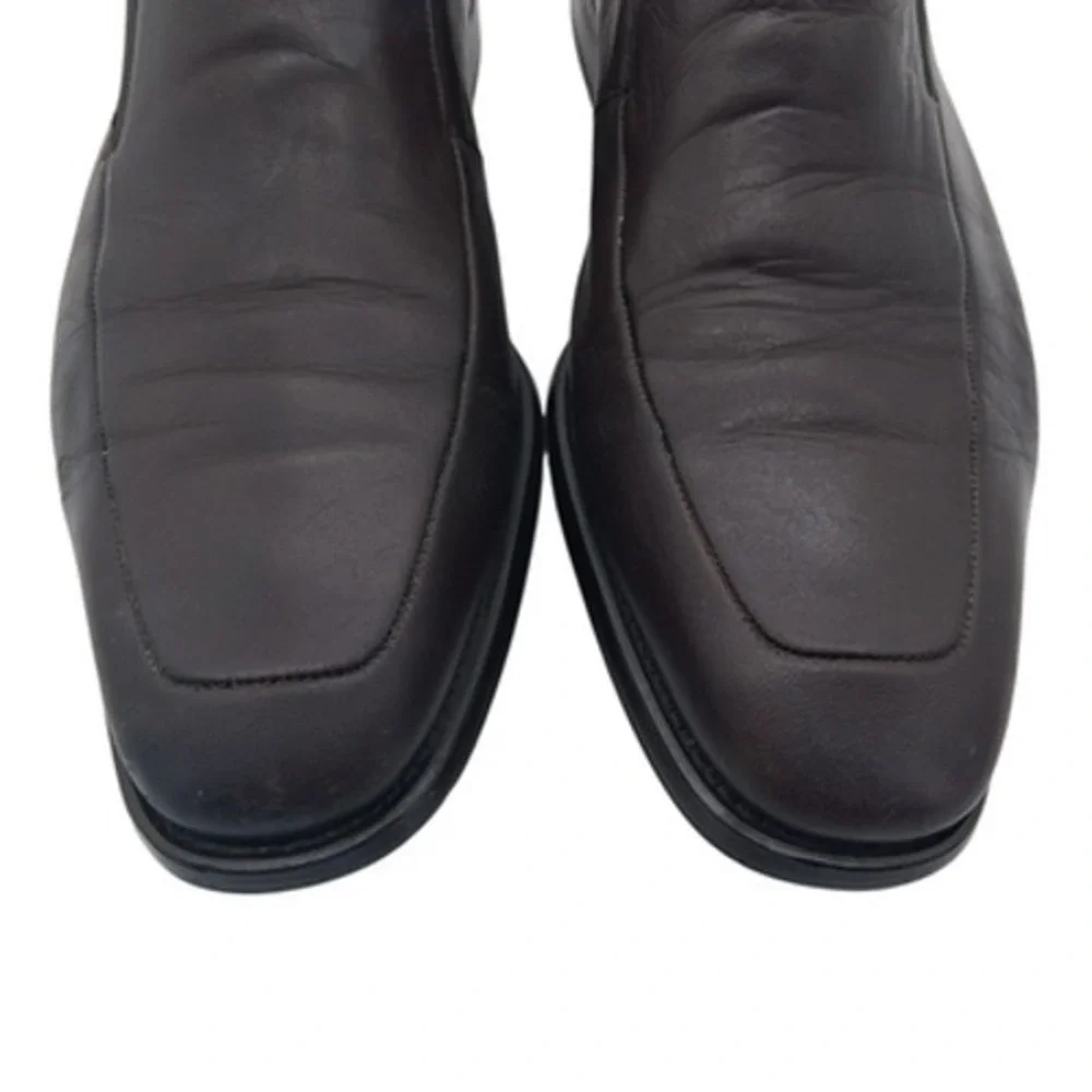 Magnanni Dress Shoes Mens Size 10.5 Dark Brown Leather Slip On Loafers 12655